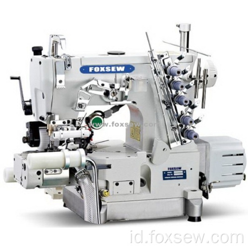 Mesin Direct Drive Cylinder Bed Interlock, Pemotong Sisi Kanan dengan Penarik Belakang dan Roller Ketegangan